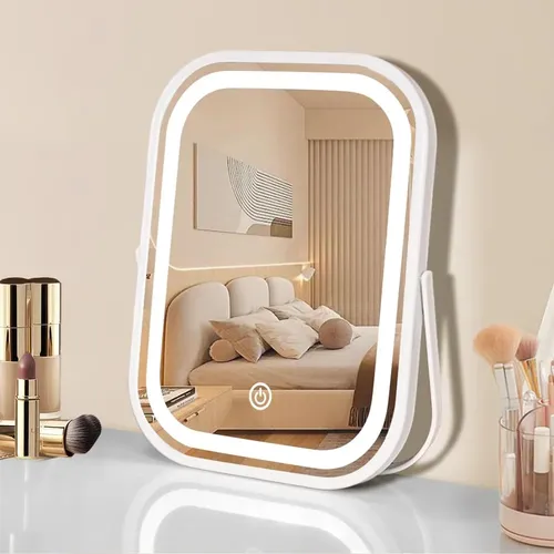 Espejo De Maquillaje Yekkopt Led Travel Compact 1200 Mah