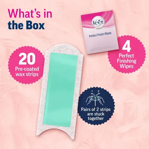 Kit De Depilación Veet Full Body Dry Skin, 20 Tiras