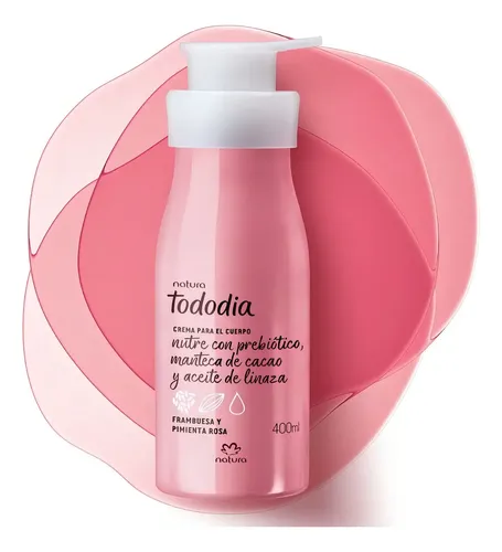 Kit Natura Tododia Frambuesa y Pimienta Rosa para Cuidado Corporal con Jabón y Crema Hidratante