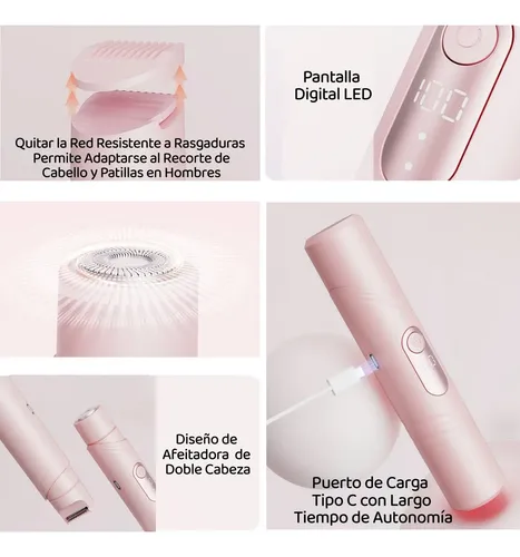 Depiladora Facial Eléctrica For Mujer  Rasuradora 3 En 1 A