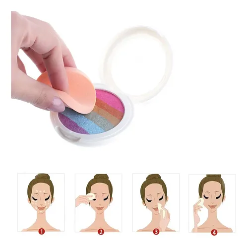 25 Piezas De Maquillaje Redondo Y Suave Para Mujeres, Para M
