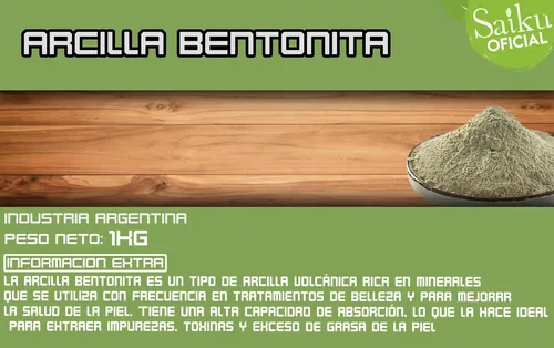 Arcilla Verde Bentonita X 5kg En Belgrano Caba Envios T/pais