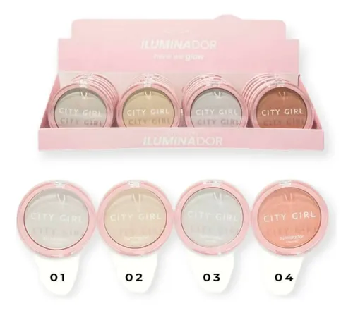 Kit Paleta De Sombra +rubor+iluminador Glow City Girl Master