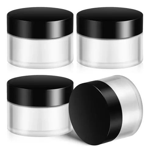 4 Envases Pequeños Con Tapa Para Exfoliante Corporal