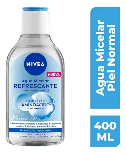 Agua Micelar Nivea Piel Normal Complejo Aminoácido 400 Ml