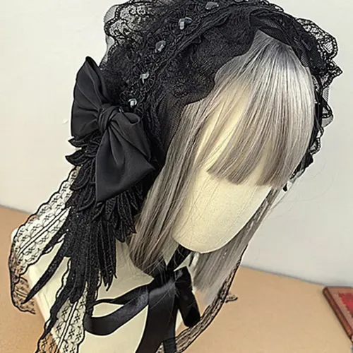 Zc Bandana Moderna De Lolita Con Cintas Extraíbles De Zc