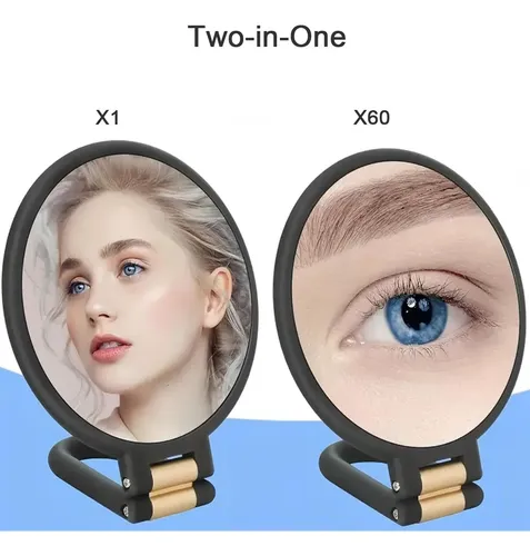 Espejos De Maquillaje Con Aumento De 60 Aumentos, Espejo De