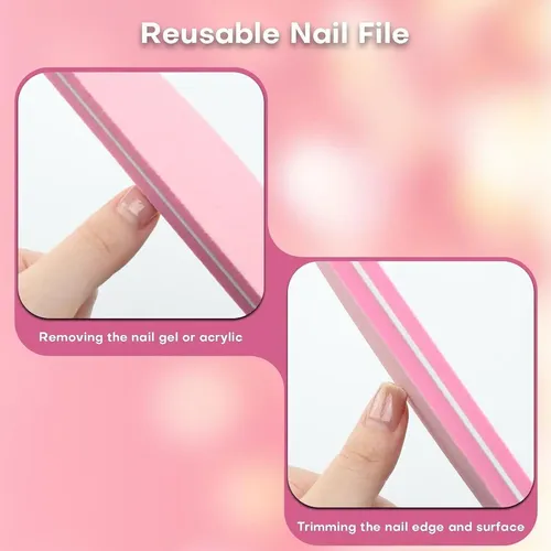 Kit De Removedor De Esmalte En Gel Magnetic Time Rosa 4 En 1