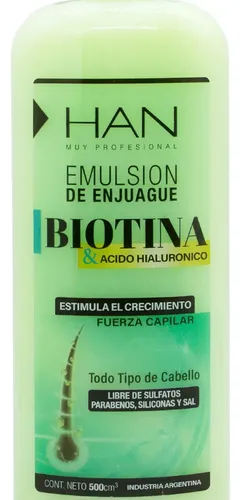 Han Emulsión Enjuague Biotina & Ácido Hialurónico 500ml