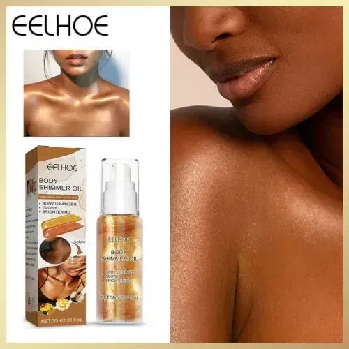 Ee Aceite Corporal Hidratante Facial Y Brillo Liquido Dorado