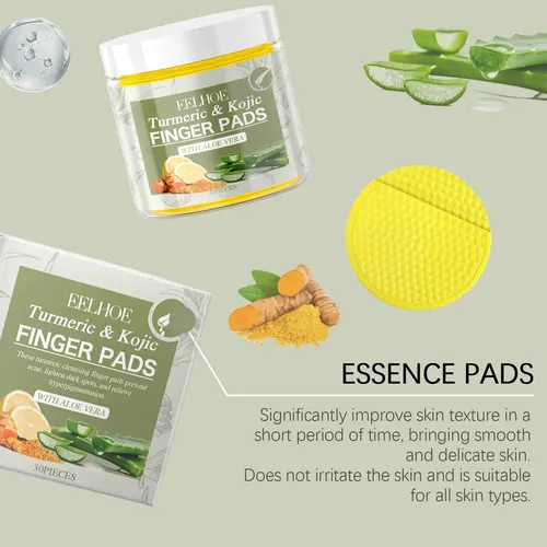 Laalmohadillas Limpiadoras De Cúrcuma Eelhoe Para Una Piel C
