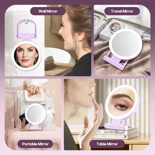 Espejo De Aumento B Beauty Planet 18cm Púrpura Plegable