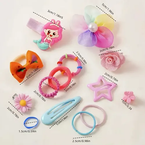 Juego De 718 Cintas Elásticas Para El Pelo Para Niñas, Multi