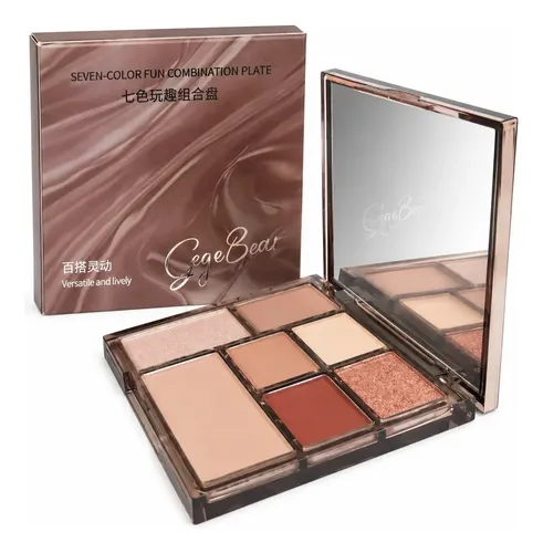 Paleta De Sombras Gege Bear 7 Colores Con Espejo X02