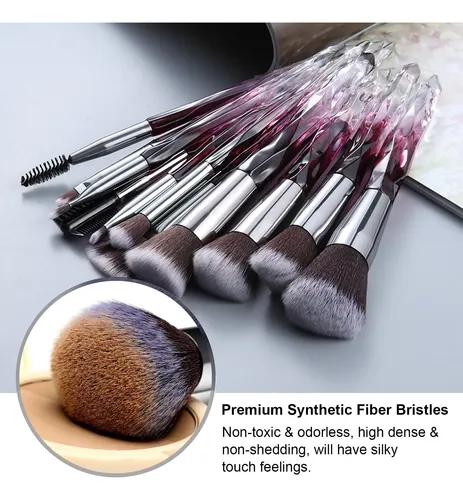 Juego De Brochas De Maquillaje Kingtree Purple Crystal, 15 U