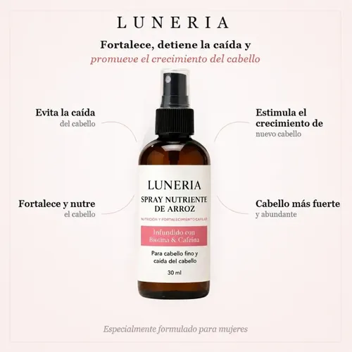 Spray Capilar Anticaida Luneria Crecimiento Raiz Mujer 3×2