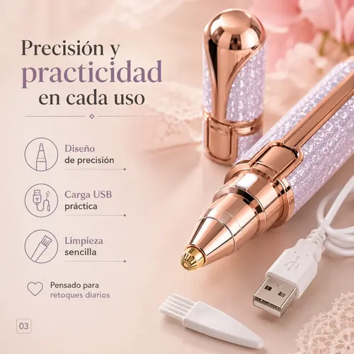 Depilador Cejas Facial Cuerpo 2 En 1 Usb Multifuncional