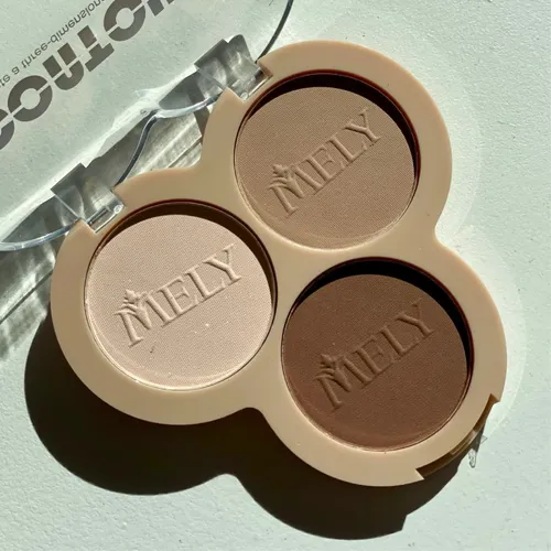Paleta Contorno Y Bronzer En Polvo Compacto Mely
