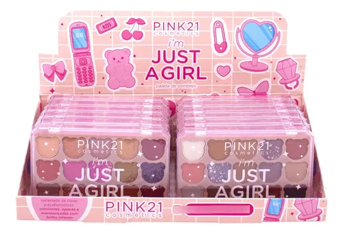 Paleta 15 Sombras Mixtas Osito Im Just A Girl Pink21