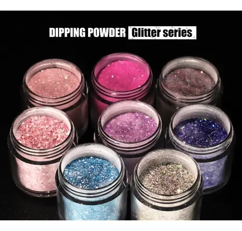 Set De Polvos Para Uñas, Kit De Dipping En Tonos Morados