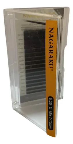 Kit Nagaraku Extensiones De Pestañas Clásicas Curva D Mix 7 Al 15 Mm Grosor 0.07 0.10 0.12 0.15 0.20