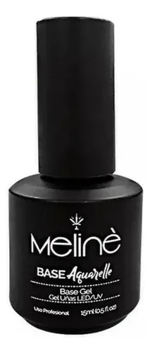 Meline Base Aquarelle Esmalte Gel Manicuria Semipermanente Color Transparente