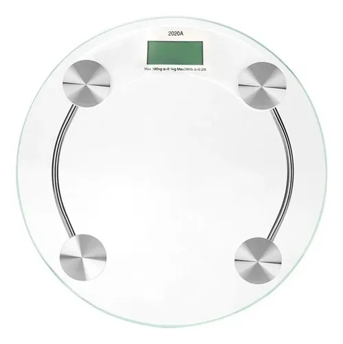 Balanza Digital Baño Personal 180 Kg Vidrio Templado Color Transparente