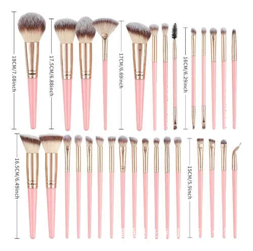 Set 30 Piezas Pinceles Maquillaje Profesional