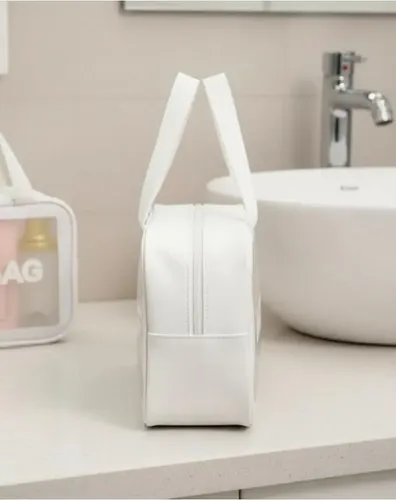 Neceseres De Viaje Washbag Trasparente Para Maquillaje Blanco Whasbag