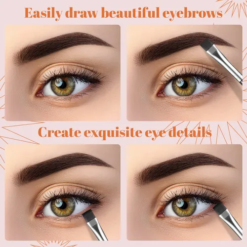 Set De Brochas De Maquillaje Nuogo Flat Eyeliner Eyellow Cor
