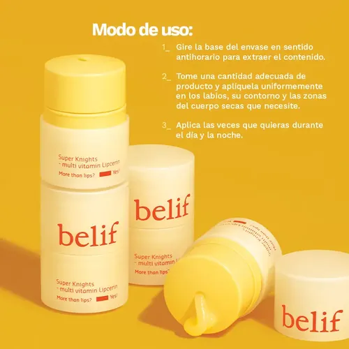 Bálsamo Labial Lipcerin Multivitamínico Belif Super Knights