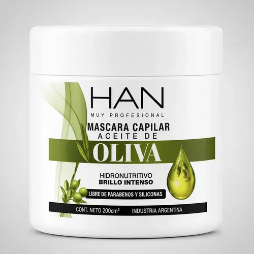 Han Mascara Capilar Oliva Baño De Crema Nutricion X 200 Gr