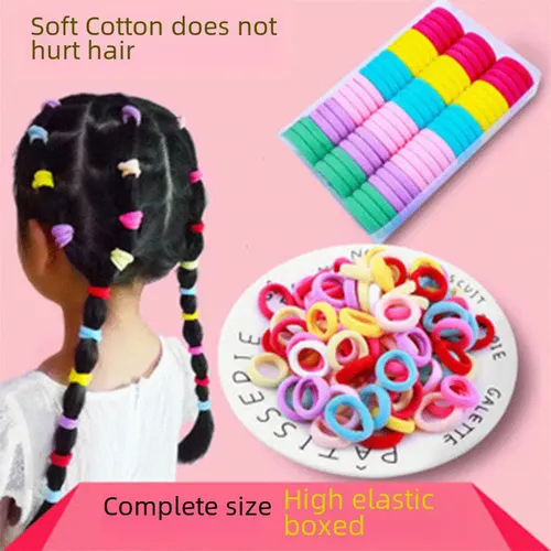 200 Gomas Para El Pelo, Accesorios Elásticos De Tela Negra.
