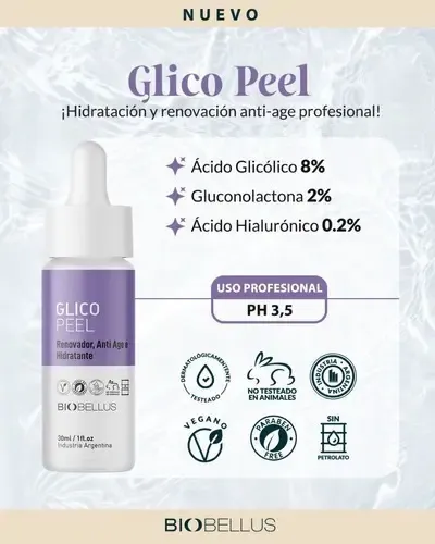 Acido Glicolico Renovador Celular Peeling Biobellus 30ml