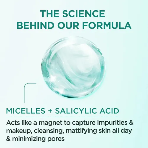 Agua Micelar Garnier Con Ácido Salicílico 400 Ml Para Pieles