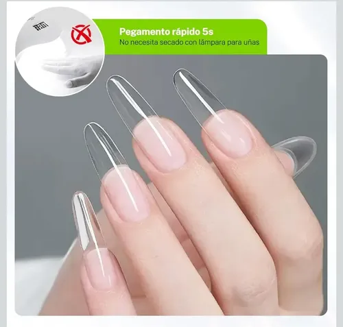 Cherimoya Pegamento Uñas Con Pincel Tips Y Uñas Postizas