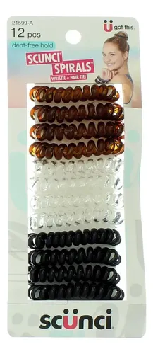 Espirales Sujetadores De Cabello Scunci 12 Piezas Sin Marcas