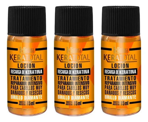 Ampollas Keratina Capilar Keratotal Bellissima Kit X 3 Unid