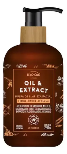 Bel Lab Limpiador Facial Natural Con Extractos Y Aceites Vegetales 250 Ml Sin Sulfatos
