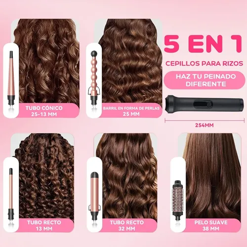 Rizadora Para Cabello 5 En 1,tenazas Para Rizar Cabello