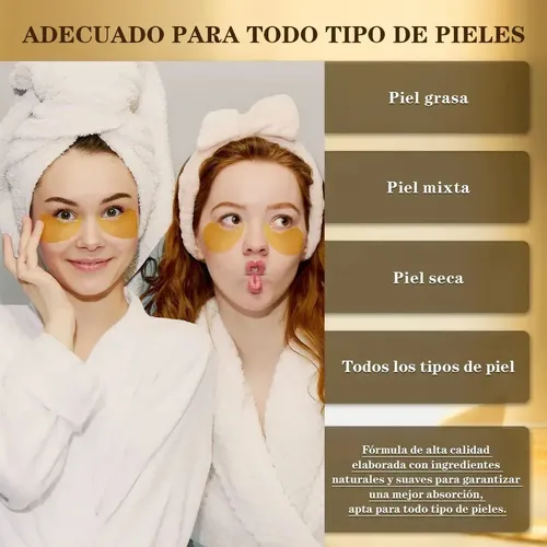 Parches Ojos 24k Gold Antiarrugas 60 Piezas Todo Tipo De Piel