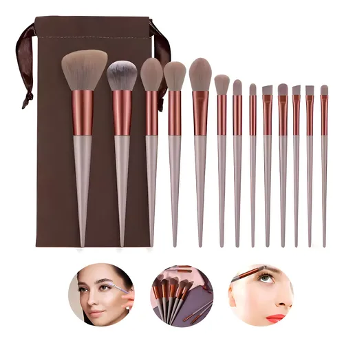 Set 13 Brochas Y Maquillaje Profesional Juego Y Brochas Rt