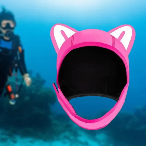 ; Gorro Con Capucha Para Buceo Con Orejas De Gato, Bonito