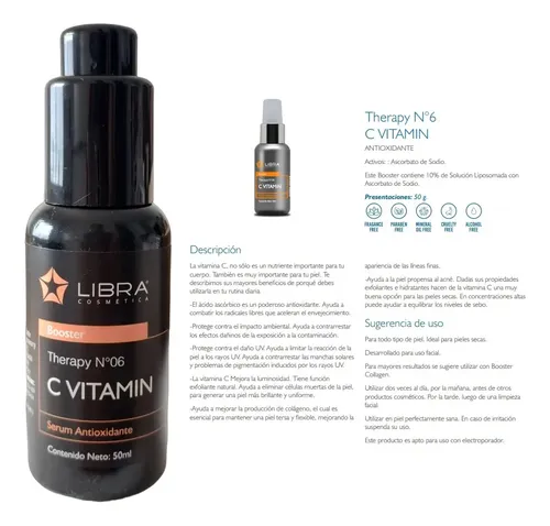 Booster Serum Pack 3 Vitamina C 50gr. Libra Cosmetica