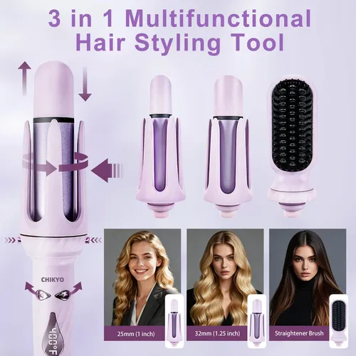 Rizadores Y Alisadores Hair Iron Chikyo 3 En 1