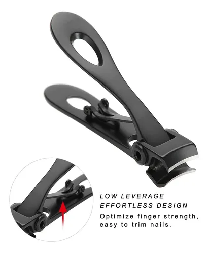 Stainless Steel Nail Clippers With 2-inch Non-slip Handle.