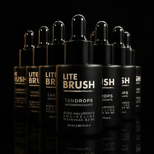 Autobronceante Serum Facial Con Acido Hialuronico Litebrush | Hipoalergénico | CrueltyFree | Aloe Vera | 100% Vegano | Apto Embarazadas