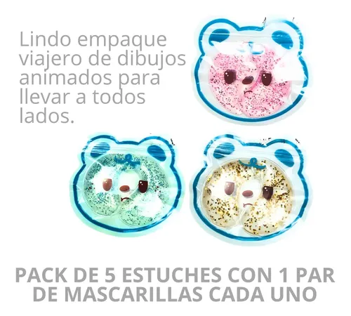 Pack X5 Pares Parches Gel Ojeras Reutilizables Reafirmantes Tipo De Piel Todo Tipo De Piel