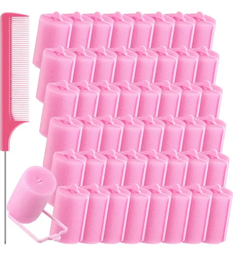Rulos De Espuma Flexibles Rosa Para Pelo 48 Unidades