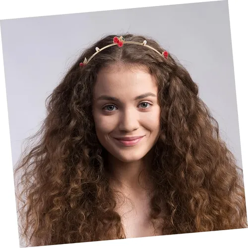 2 Piezas Diademas De Fresa Diademas De Metal Para El Cabello
